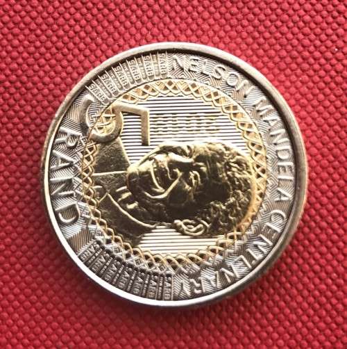 HOLOOGRAMMED 2018 MANDELA 100TH ANNIVERSARY UNC BI-METAL R5