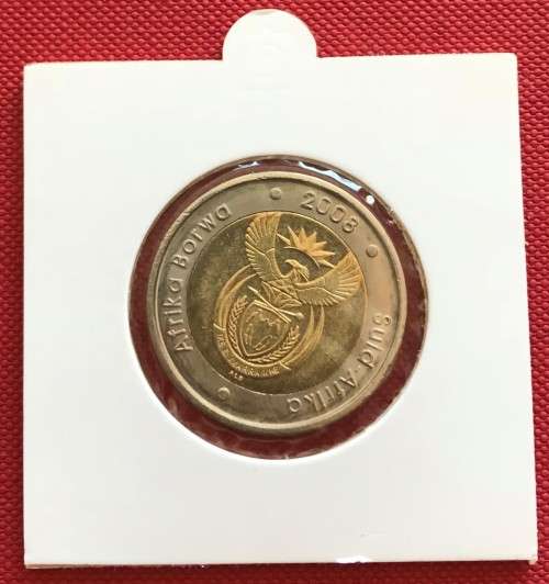 2008 Nelson Mandela Birthday R5 in Holder - Uncirculated