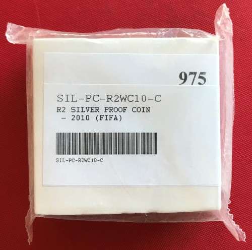 Proof  2010 FIFA Silver R2 Crown - Soccer World Cup - Still sealed in original SAM packaging