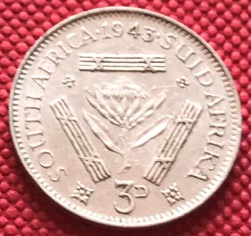 Nice George VI 1943 Silver Tickey (3d)