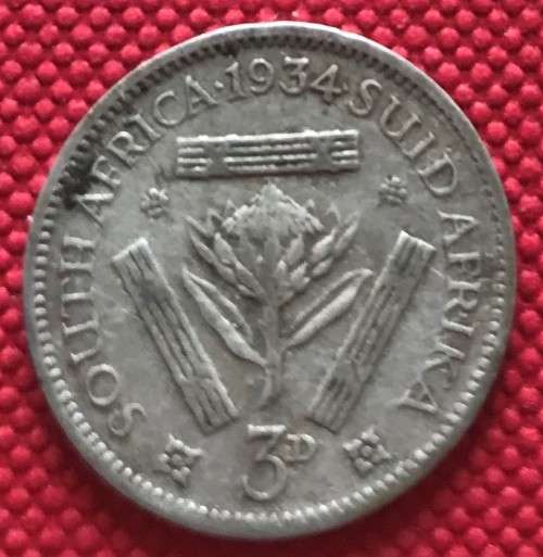 George V 1934 Silver Tickey (3d)
