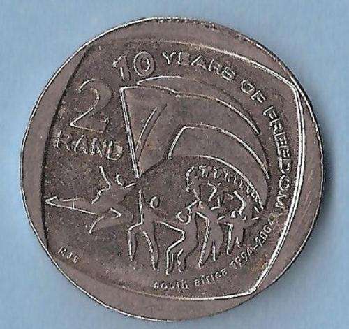 2004 10 Years of Freedom R2 Coin - A  must for your Mandela collection!