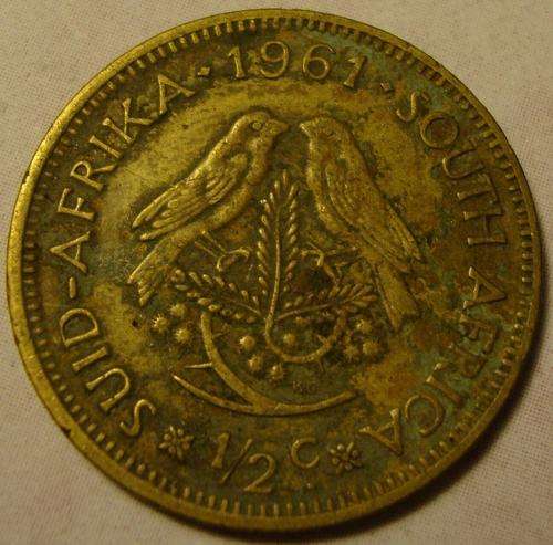 1st Decimal Series 1961 half cent coin