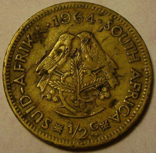 1st Decimal Series 1964 half cent coin