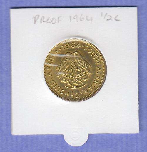 RSA PROOF 1964 half cent coin