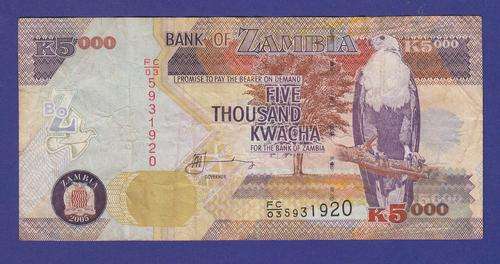 Zambia 5000 Kwacha 2005
