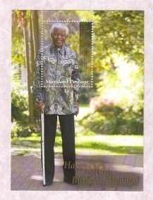 Nelson Mandela 90th Birthday Commemorative Stamp - mint mini-sheet