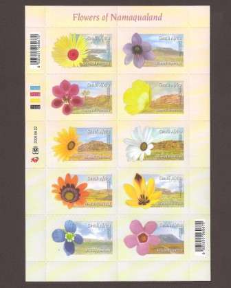 RSA 2008 Flowers of Namaqualand Full Sheet Mint