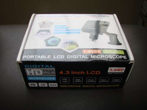 MUSTOOL - 4.3 Inch Portable HD LCD Digital Microscope with stand 1-600X 3.6MP