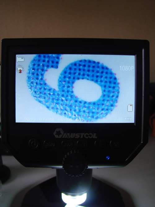 MUSTOOL - 4.3 Inch Portable HD LCD Digital Microscope with stand 1-600X 3.6MP