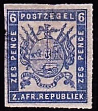 ZAR 1st Otto 6d SACC 5a Very fine mint.