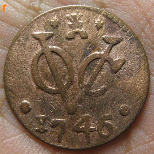1746 COINS US COLONIAL VOC NEW YORK PENNY DUTCH DUIT NETHERLANDS INDIES ZEELAND