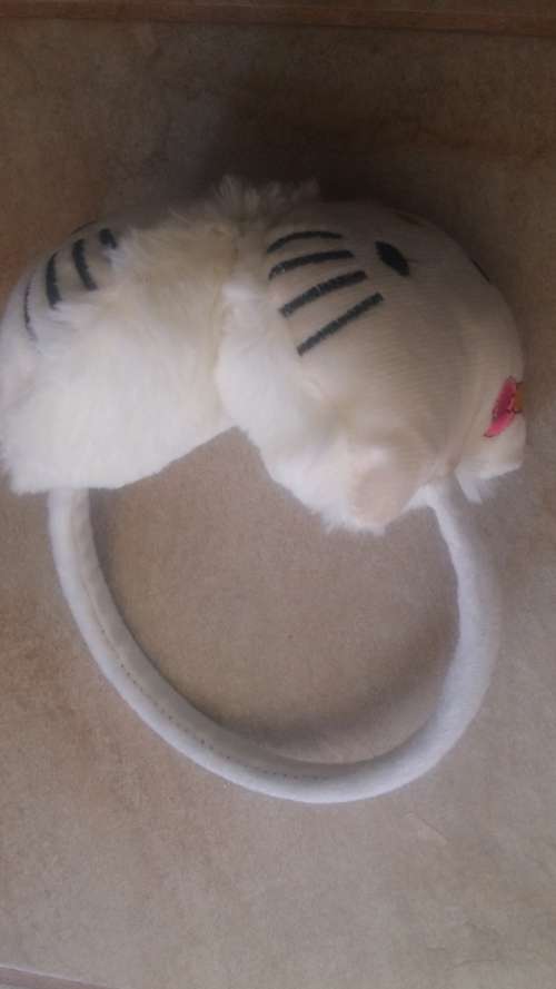 Beige Hello Kitty Earmuffs, was R30 now R15
