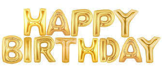 13 piece Happy Birthday foil balloon kit  . 14"