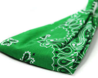 Green headband /  party bandana - perfect for cowboy party