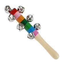 Wooden baby rattle with bell was R30 now R15