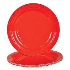 Red small paper plates (10)