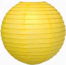 Lantern with expander color ball  - yellow +-30cm