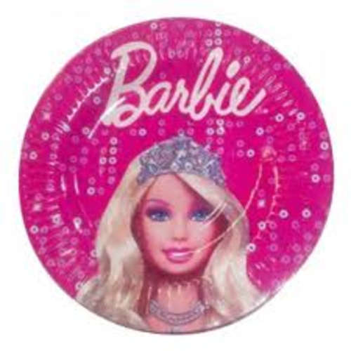 Barbie kids party big paper plates (10)