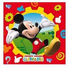 Mickey mouse kids party serviettes (20)