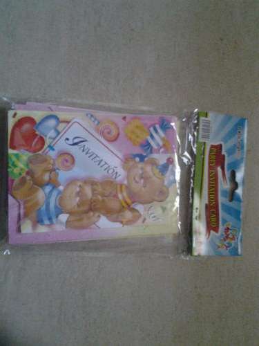 Teddy bear party invites, was R12 now R6