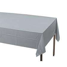 Silver plastic table cloth - heavy duty - 137x274cm