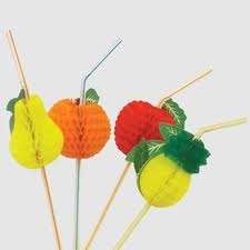 Hawaiian straws with fruit 10 per pack
