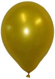 Helium quality balloon 10 in pack metalic gold