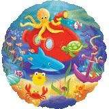 45cm Deep sea fun / under the sea kids party  Foil Balloon xl, was R30 now R16