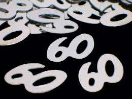 Silver 60th Birthday confetti