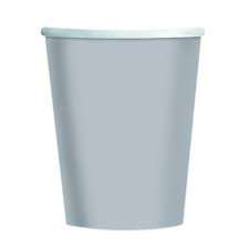 Silver / grey paper cups, 8 per pack