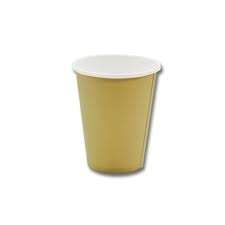 Gold paper cups, 8 per pack, was R10