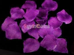 wedding purple rose material petals