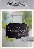Wedding hanging chalk board sign, 25x18cm