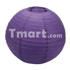 Lantern with expander color ball  - purple +-30cm
