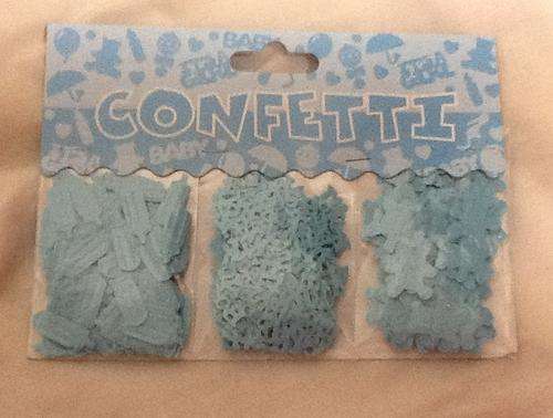3 pack confetti - its a boy - babyshower - its a boy, bottles, teddies - light blue