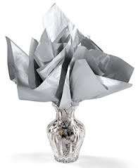 Tissue paper - 10 sheets per pack - sheets 20inx26in - silver