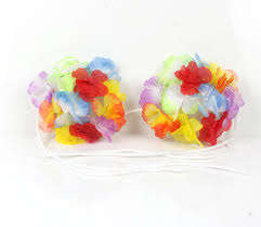 Hawaiian flower bra, adult