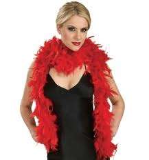 Boa Feather necklace red +-2m - dress up