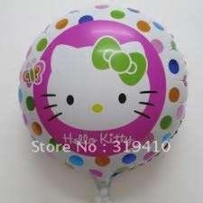 43cm hello kitty kids party Foil Balloon - blow up with pump - great party favor