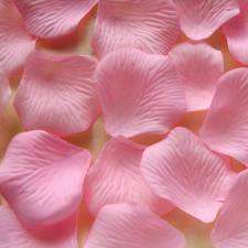 120 fake rose petals (material) - confetti for tables - pink