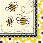 bee party paper serviettes (10)