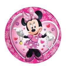 Minnie mouse kids party paper plates big (8)