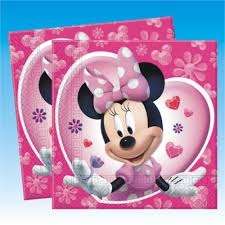 Minnie mouse kids party serviettes (16)