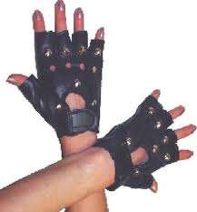 punk gloves with studs -dress up