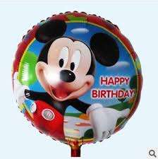 43cm mickey mouse kids party Foil Balloon - blow up with pump - great party favor
