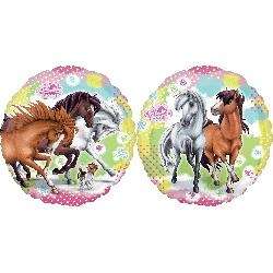43cm charming horses playing kids party  Foil Balloon xl