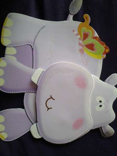 Stunning hippo cardboard cut out perfect for party decor 27cm