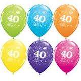 Happy 40th Birthday Lime green Balloons