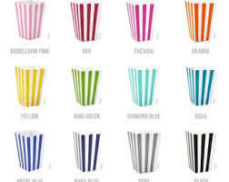 16cm pink and white stripe popcorn party foldable paper boxes, B( 5 in a pack), was R20 now R12